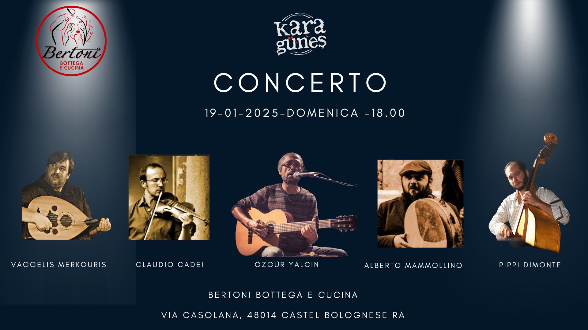 Karagüneş Quintet concert at Tapadum – Faenza, 2019